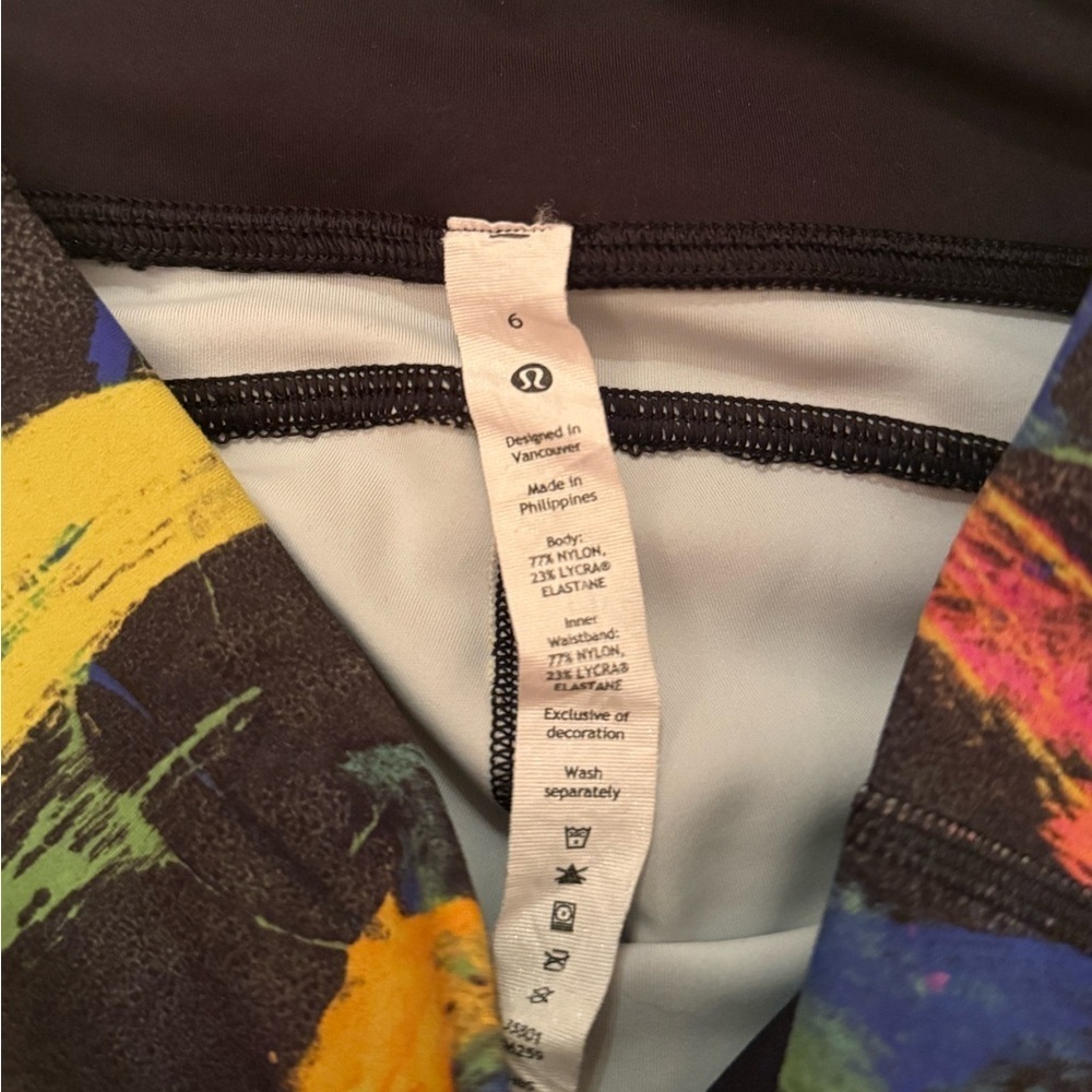 Lululemon Wunder Train High-Rise Crop 23" in Undertone Black Multi women’s 6 - Picture 8 of 9